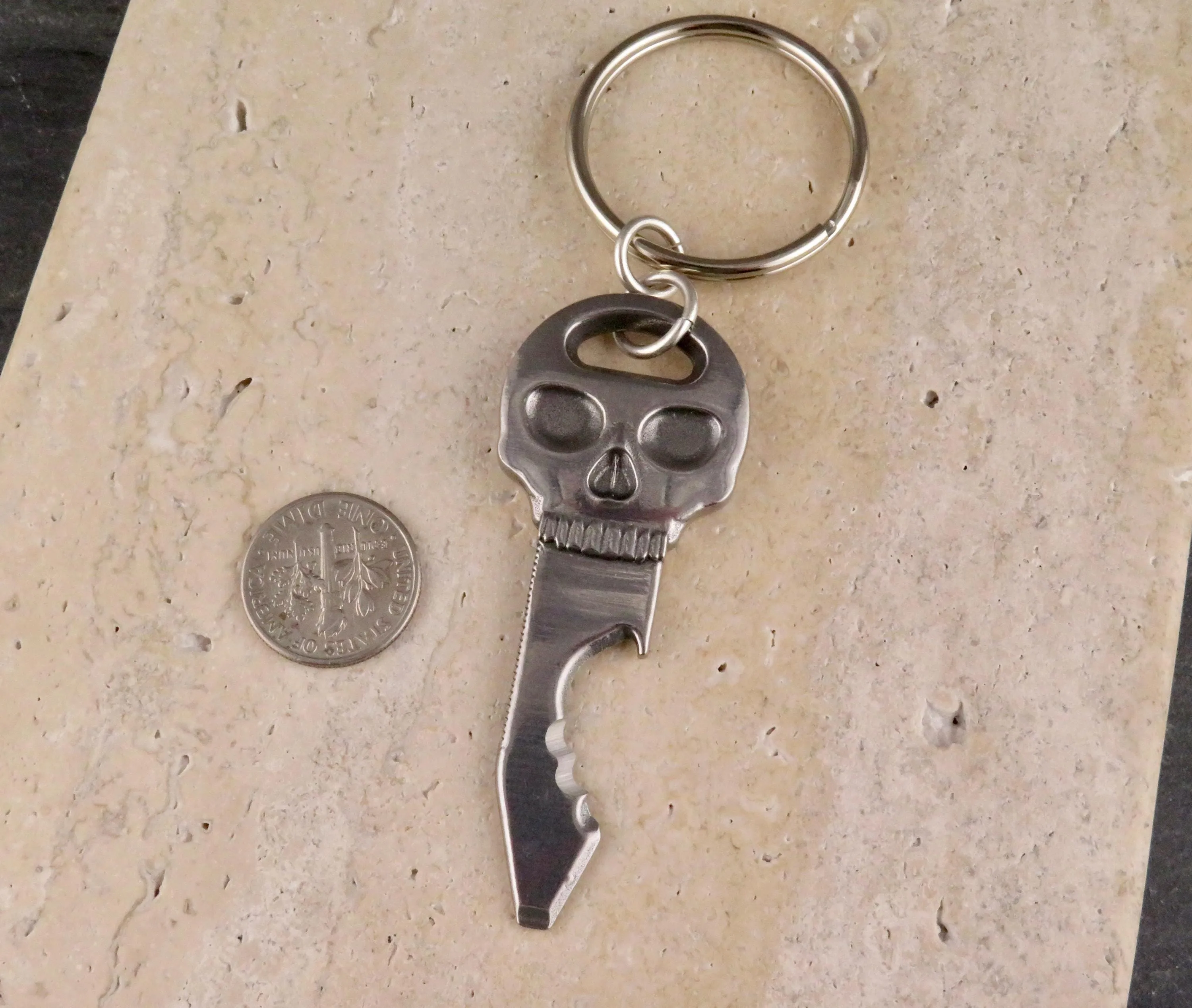 Skull Key Bottle Opener Keyring