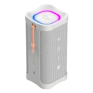 Skullcandy Terrain XL 2 Wireless Bluetooth Speaker, IPX7 Water Resistant, 18H Battery, Multi-Link, LED Light Show, Lightweight & Portable (Bone)