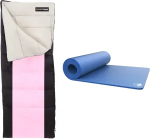 Sleeping Bag and Pad Set – Lightweight 0.5-Inch-Thick Waterproof Camping Mat and 2-Season Otter Tail Sleep Bag by Wakeman Outdoors