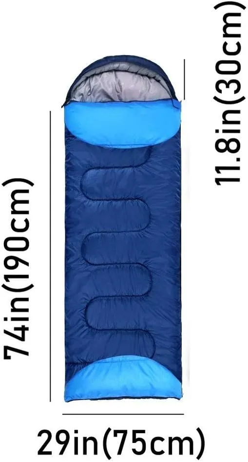 Sleeping Bag – Envelope Lightweight Portable, Waterproof, Comfort-Great for 4 Season Traveling, Camping, Hiking, Outdoor Activities & Boys