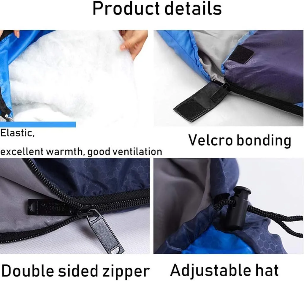 Sleeping Bag – Envelope Lightweight Portable, Waterproof, Comfort-Great for 4 Season Traveling, Camping, Hiking, Outdoor Activities & Boys