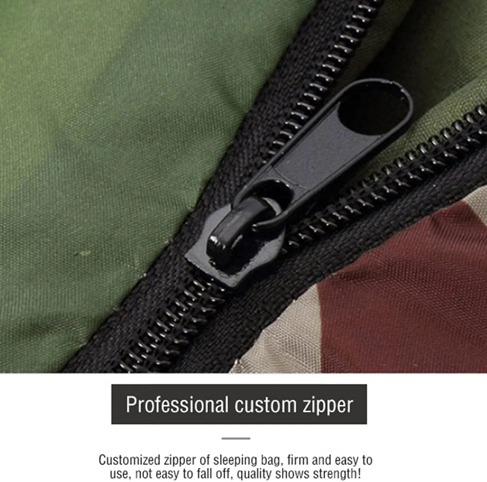 Sleeping Bag for Adults, Envelope Compact Outdoor Sleeping Bags, with Compression Sack, for Adults & Kids -Indoor & Outdoor, Camping, Backpacking, Hiking-1kg_Green Camouflage Super