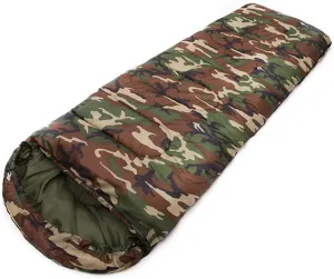 Sleeping Bag for Adults, Envelope Compact Outdoor Sleeping Bags, with Compression Sack, for Adults & Kids -Indoor & Outdoor, Camping, Backpacking, Hiking-1kg_Green Camouflage Super