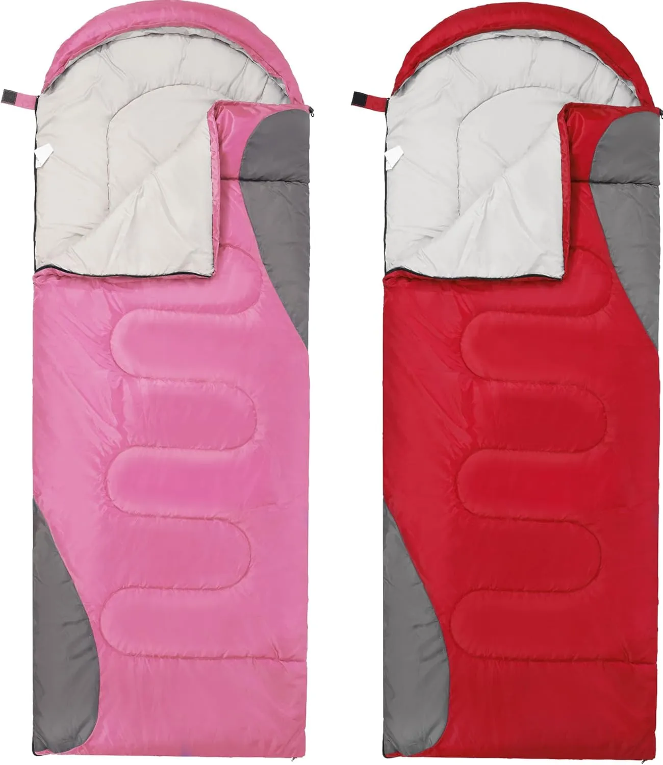 Sleeping Bag for Adults Teens Kids Cold Warm Weather, Portable Waterproof & Lightweight, Compact with Compression Sack, for 3-4 Seasons Camping, Backpacking, Hiking, Travel, Indoors Outdoors