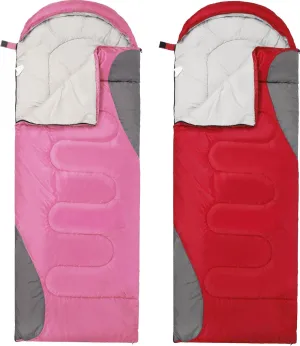 Sleeping Bag for Adults Teens Kids Cold Warm Weather, Portable Waterproof & Lightweight, Compact with Compression Sack, for 3-4 Seasons Camping, Backpacking, Hiking, Travel, Indoors Outdoors