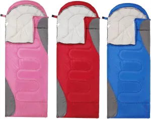Sleeping Bag for Adults Teens Kids Cold Warm Weather, Portable Waterproof & Lightweight, Compact with Compression Sack, for 3-4 Seasons Camping, Backpacking, Hiking, Travel, Indoors Outdoors
