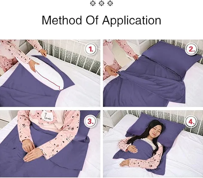 Sleeping Bag Liner Ultralight Travel Sheet Dirt-Proof Travel Camping Sheet Sleeping Sheet Hotel Sheet for Outdoor Travel Hiking Hotels Picnics