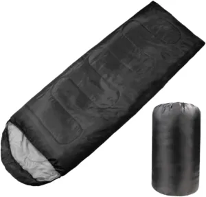 Sleeping Bag Waterproof Sleeping Bag Cold Weather Warm Sleeping Bag for Adults Portable Camping Traveling and Outdoors Traveling, and Outdoors (Color : Black, Size : 32°f-23°f)