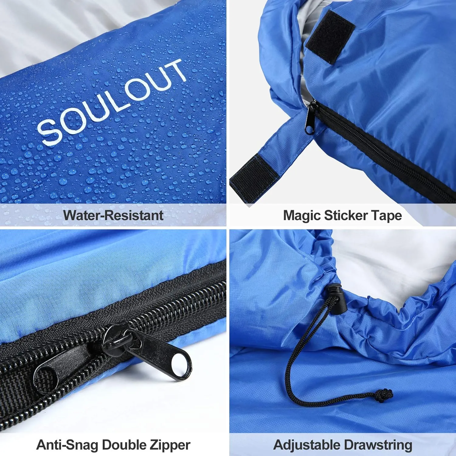 Sleeping Bag,3-4 Seasons Warm Cold Weather Lightweight, Portable, Waterproof Sleeping Bag with Compression Sack for Adults & Kids - Indoor & Outdoor: Camping, Backpacking, Hiking