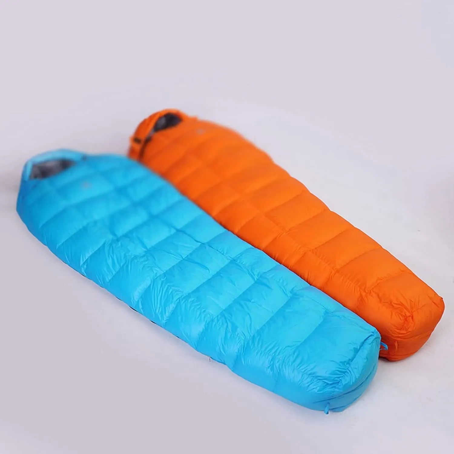 Sleeping Bags Checkered Stitches White Down Adult Mummy Tpye Sleeping Bag Winter Camping Thermal Keep Warm Duvet Quilt
