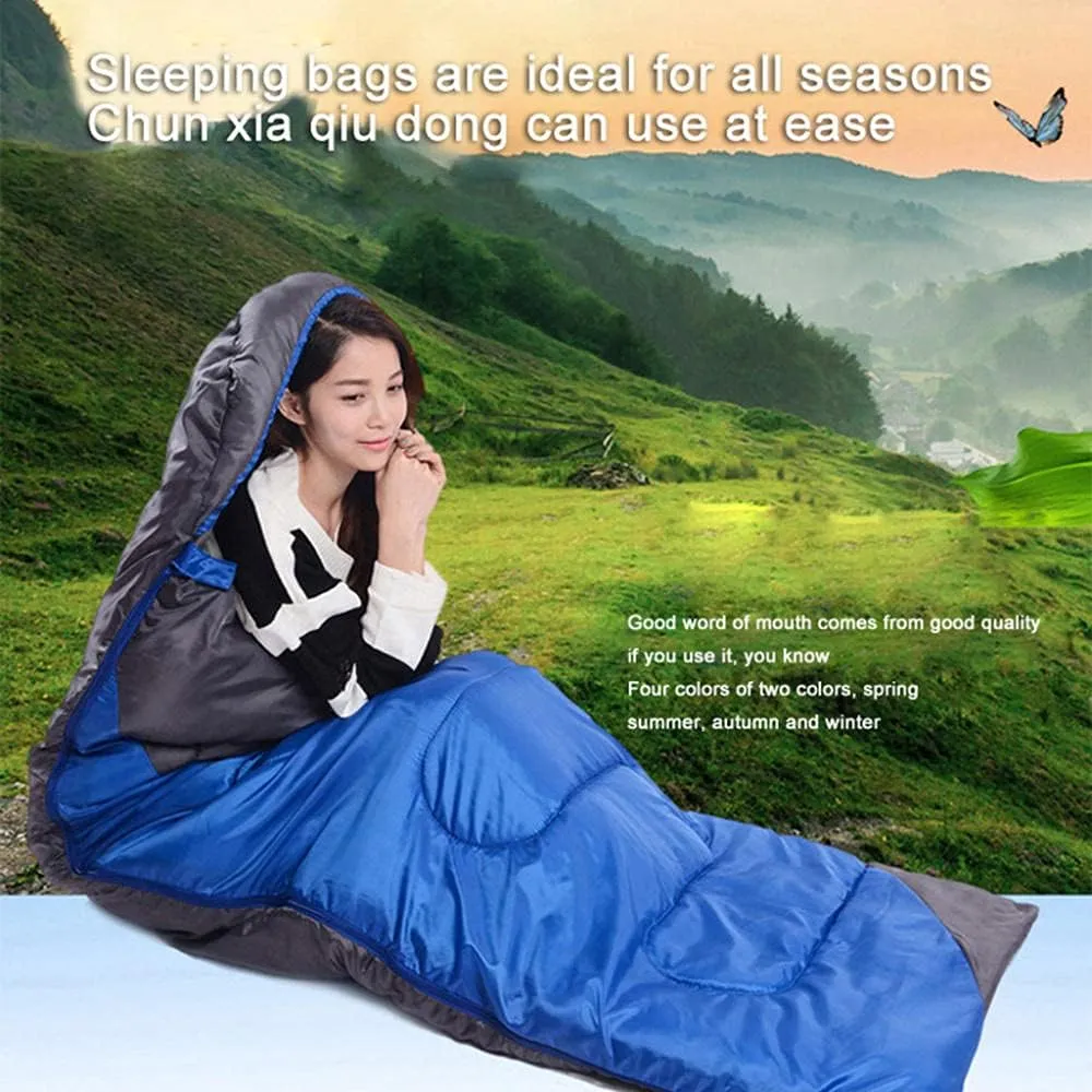 Sleeping Bags for Adults Rectangular, Envelope Warm Single 4 Seasons Sleeping Bag, Lightweight, Compact, for Camping, Indoor-Outdoor, 19075cm, with Compression Sack