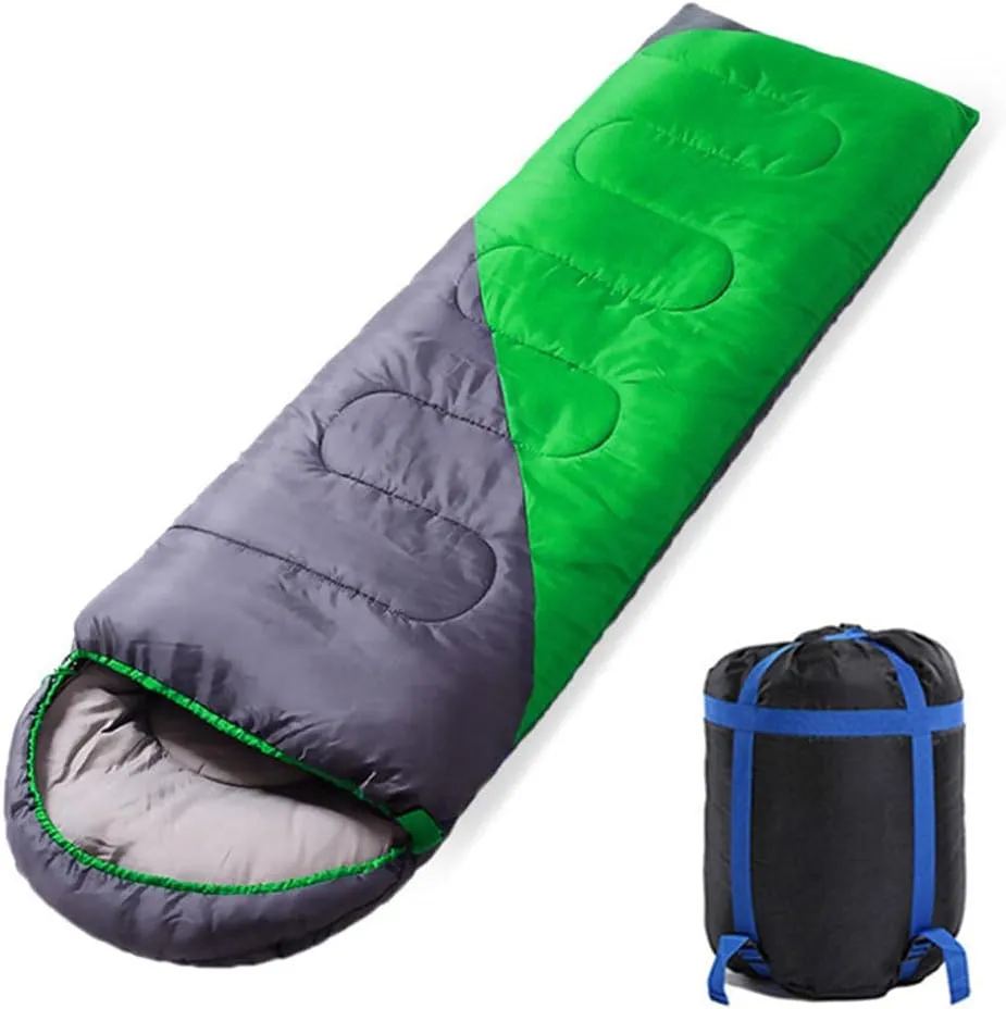 Sleeping Bags for Adults Rectangular, Envelope Warm Single 4 Seasons Sleeping Bag, Lightweight, Compact, for Camping, Indoor-Outdoor, 19075cm, with Compression Sack