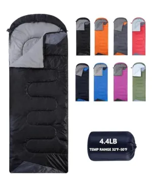 Sleeping Bags w/ Compression Bag for Adults Backpacking Lightweight