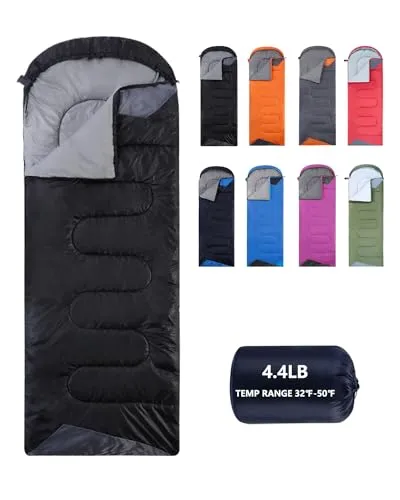 Sleeping Bags w/ Compression Bag for Adults Backpacking Lightweight