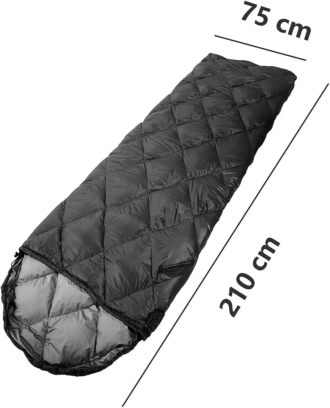 Sleeping Bags,Light and Breathable Down Sleeping Bag, Waterproof Camping Sleeping Bag Traveling, and Outdoors (Color : Black)