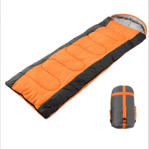 Sleeping Camping Bag - 3 Season Warm & Cool Weather, Rectangular Sleeping Bag, Lightweight, Waterproof for Adults & Kids, Camping Gear Equipment, Orange, 74''*29''-2.2lbs