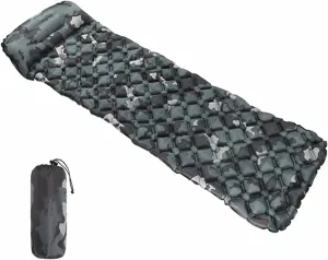 Sleeping Pad Inflatable Mattress Cushion Sleeping Bag Mat Fast Filling Air Moistureproof Camping Beach Mat with Pillow