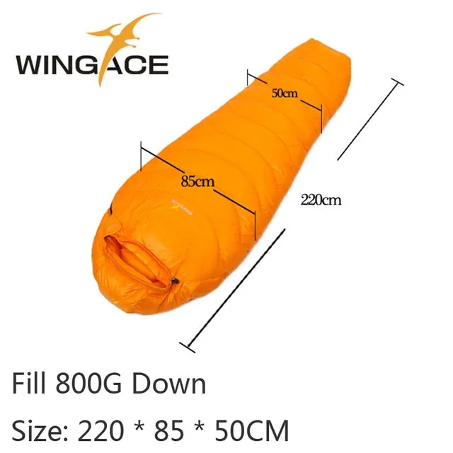 Sleeping WINGACE Mummy Outdoor Ultralight Sleeping Splicing Camping Duck Fill Tourism 800G Down 400G Hiking Monthly deal Bags Dependable Bag 600G