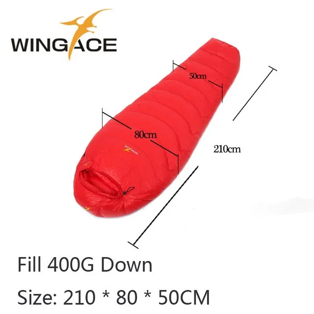 Sleeping WINGACE Mummy Outdoor Ultralight Sleeping Splicing Camping Duck Fill Tourism 800G Down 400G Hiking Monthly deal Bags Dependable Bag 600G