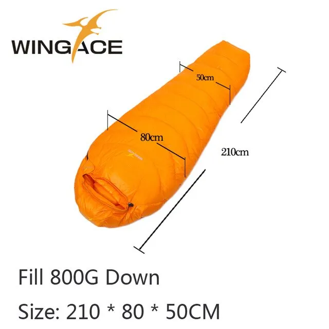 Sleeping WINGACE Mummy Outdoor Ultralight Sleeping Splicing Camping Duck Fill Tourism 800G Down 400G Hiking Monthly deal Bags Dependable Bag 600G
