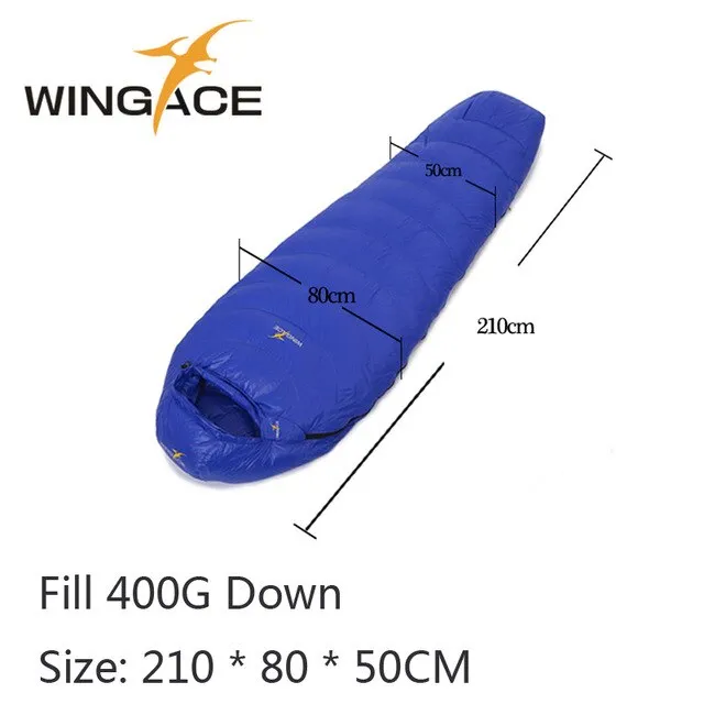 Sleeping WINGACE Mummy Outdoor Ultralight Sleeping Splicing Camping Duck Fill Tourism 800G Down 400G Hiking Monthly deal Bags Dependable Bag 600G