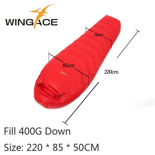 Sleeping WINGACE Mummy Outdoor Ultralight Sleeping Splicing Camping Duck Fill Tourism 800G Down 400G Hiking Monthly deal Bags Dependable Bag 600G