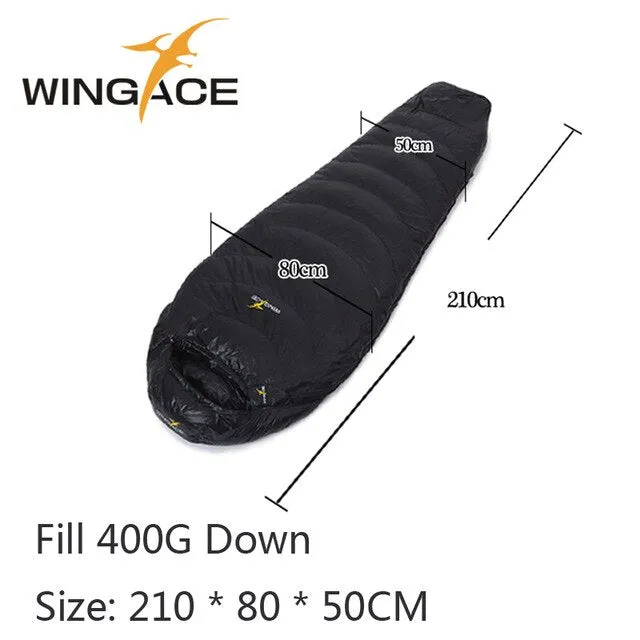 Sleeping WINGACE Mummy Outdoor Ultralight Sleeping Splicing Camping Duck Fill Tourism 800G Down 400G Hiking Monthly deal Bags Dependable Bag 600G