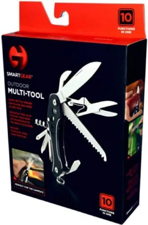Smart Gear Outdoor Multi-Tool 10 Functions In One Rugged Stainless Steel Construction