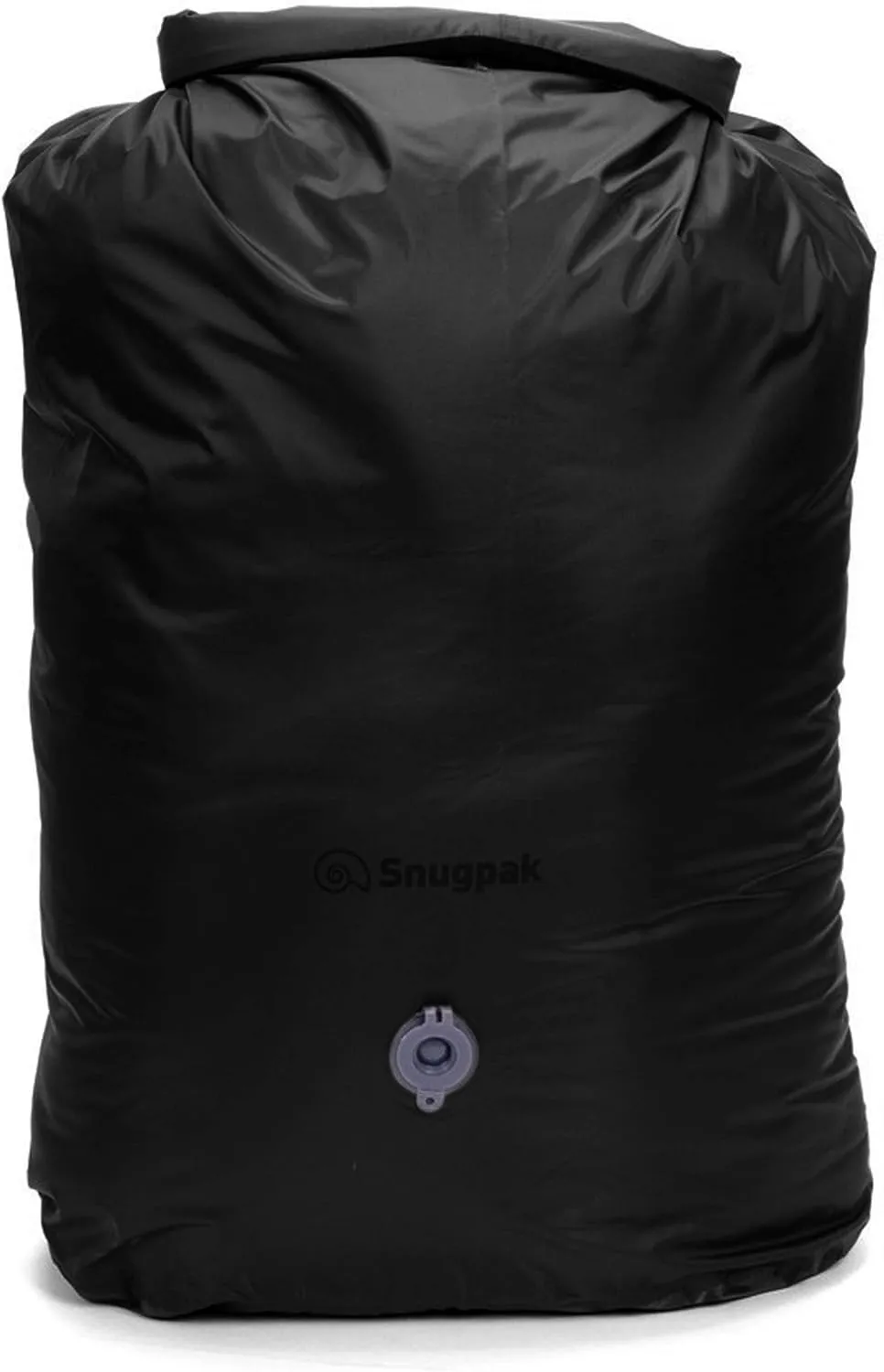 Snugpak Dri-Sak with Air Valve, Waterproof Storage Bag with Roll and Clip Seal, 20 Liter, Black