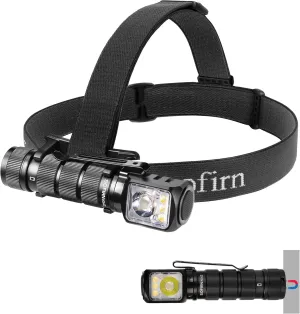 sofirn Rechargeable Headlamp with Red Light Mode 2-Way Clip HS42-2100 Lumen Head Lamp Super Bright LED -Type-C Charging Port- IP66 Waterproof - Hiking&Outdoor Camping&Car Repair