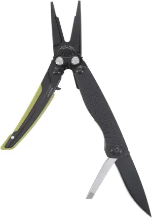 SOG Aegis MT Lightweight Compact Multi-Tool for Outdoor Use with Stainless Steel Clip-Point Blade and Pliers, Black/Moss