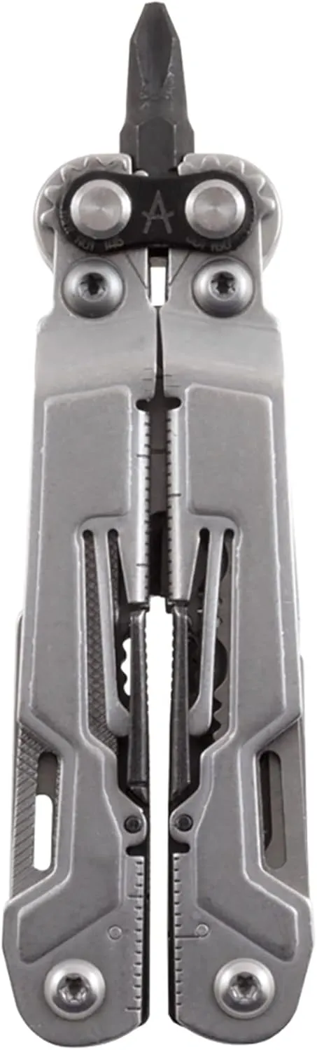 SOG PowerPint Mini Compact Stainless Steel Multi-Tool |18 Lightweight Specialty Tools & SOG Multitool Pliers Pocket Knife, Stone Wash
