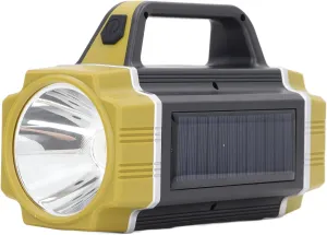Solar Flashlight, Front and Side Lighting, 6 Gears, Super Bright, USB Charging, Waterproof, Handheld Searchlight
