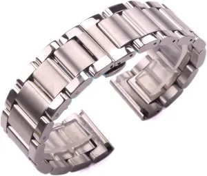 Solid 316L Stainless Steel Watch Strap Silver 18mm 20mm 21mm 22mm 23mm 24mm Metal Watch Strap Bracelet Wrist Watch Bracelet