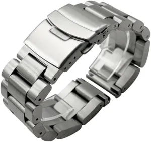 Solid Thickening 5.5mm 316L Stainless Steel Watchbands Silver 22mm 24mm 26mm Metal Watch Band Strap Wrist Watches Bracelet
