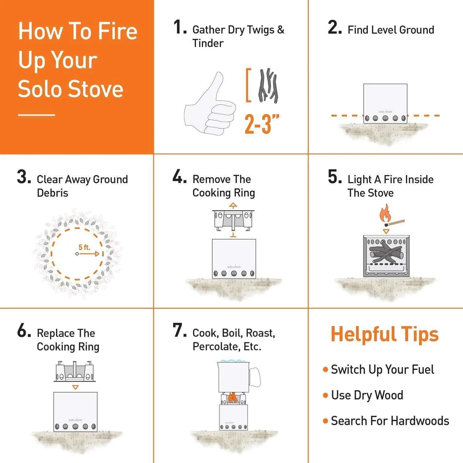 Solo Stove Titan Camping Stove Portable Stove for Backpacking and Outdoor Cooking
