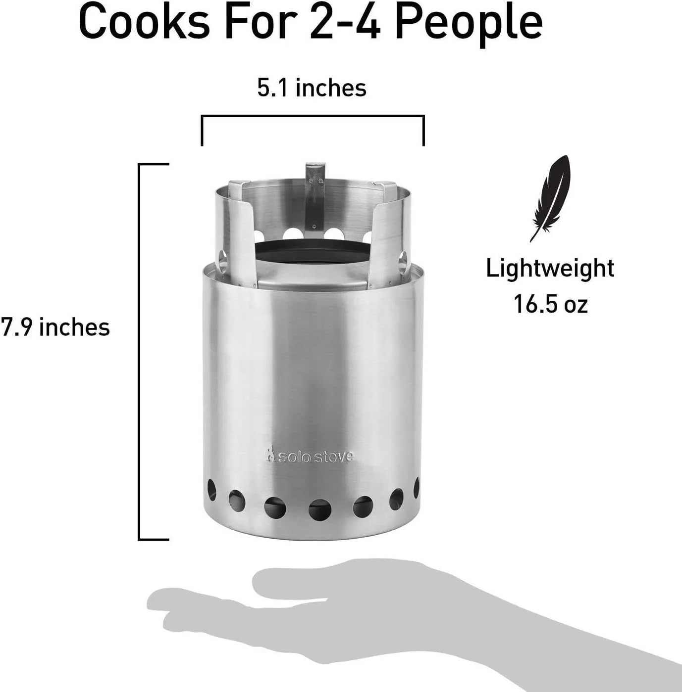Solo Stove Titan Camping Stove Portable Stove for Backpacking and Outdoor Cooking