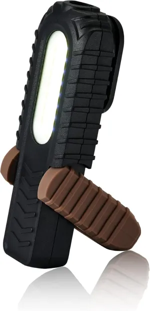 Spec Ops Tools 2-in-1 Rechargeable LED Work Light   Flashlight, 150-400 Lumens, Waterproof, Magnetic Base with Hook, 3 Light Modes, 3percent Donated to Veterans, SPEC-FLASHT
