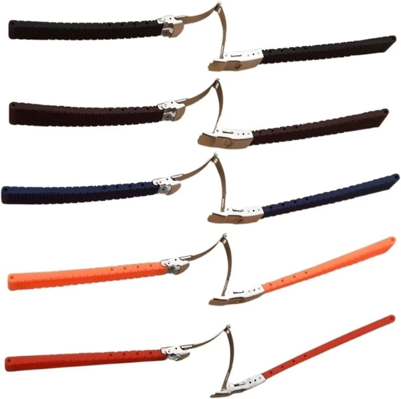 Sport Rubber Diver Watchband Watch Strap with Deployment Buckle Clasp Replacement Band