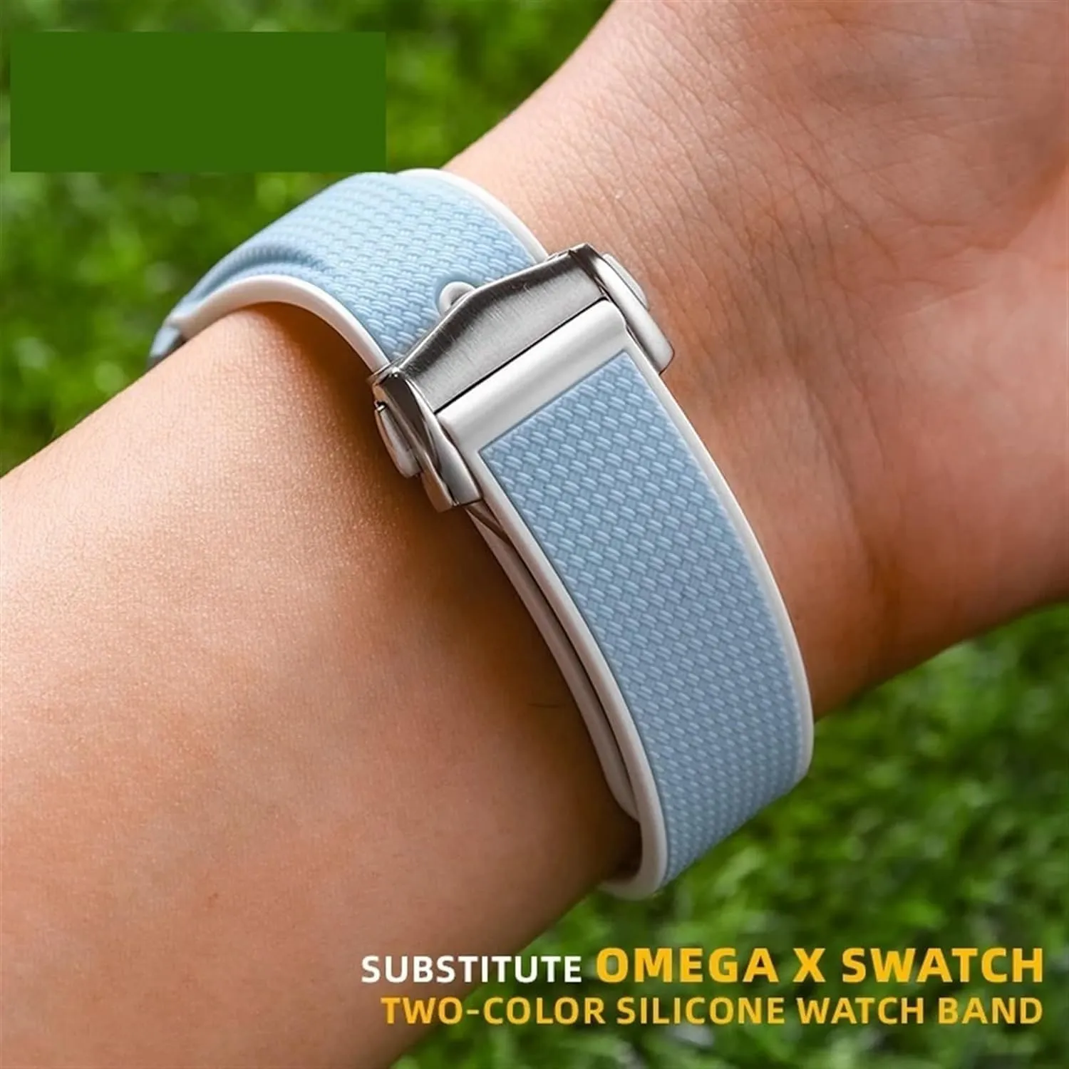 Sport Rubber Watchband For Omega X MoonSwatch Seamaster 300 Diving AT150 Curved End Watch Strap