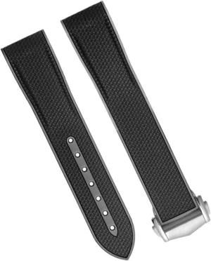 Sport Rubber Watchband For Omega X MoonSwatch Seamaster 300 Diving AT150 Curved End Watch Strap