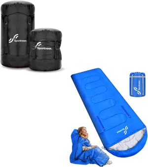 Sportneer Wearable Sleeping Bag for Adults & Kids with Arm Zipper Holes Sleeping Bag Compression Sack Waterproof Portable Sleeping Bag for Camping, Hiking, Backpacking, Outdoor Travel