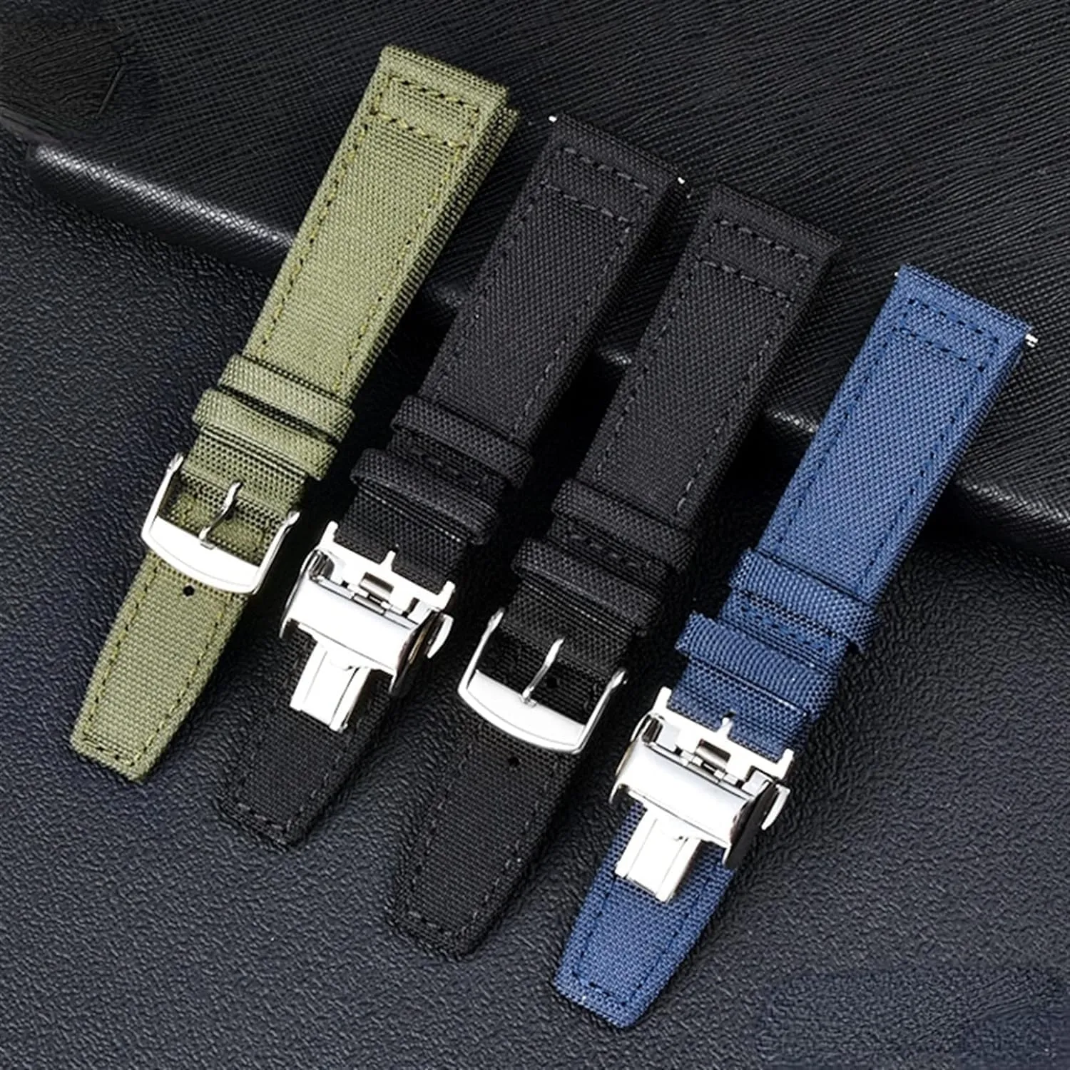 Sports Canvas Watchband For Longines Pioneer Series L3.810/L3.820 Watch Nylon Strap For Men Leather Bottom Accessories