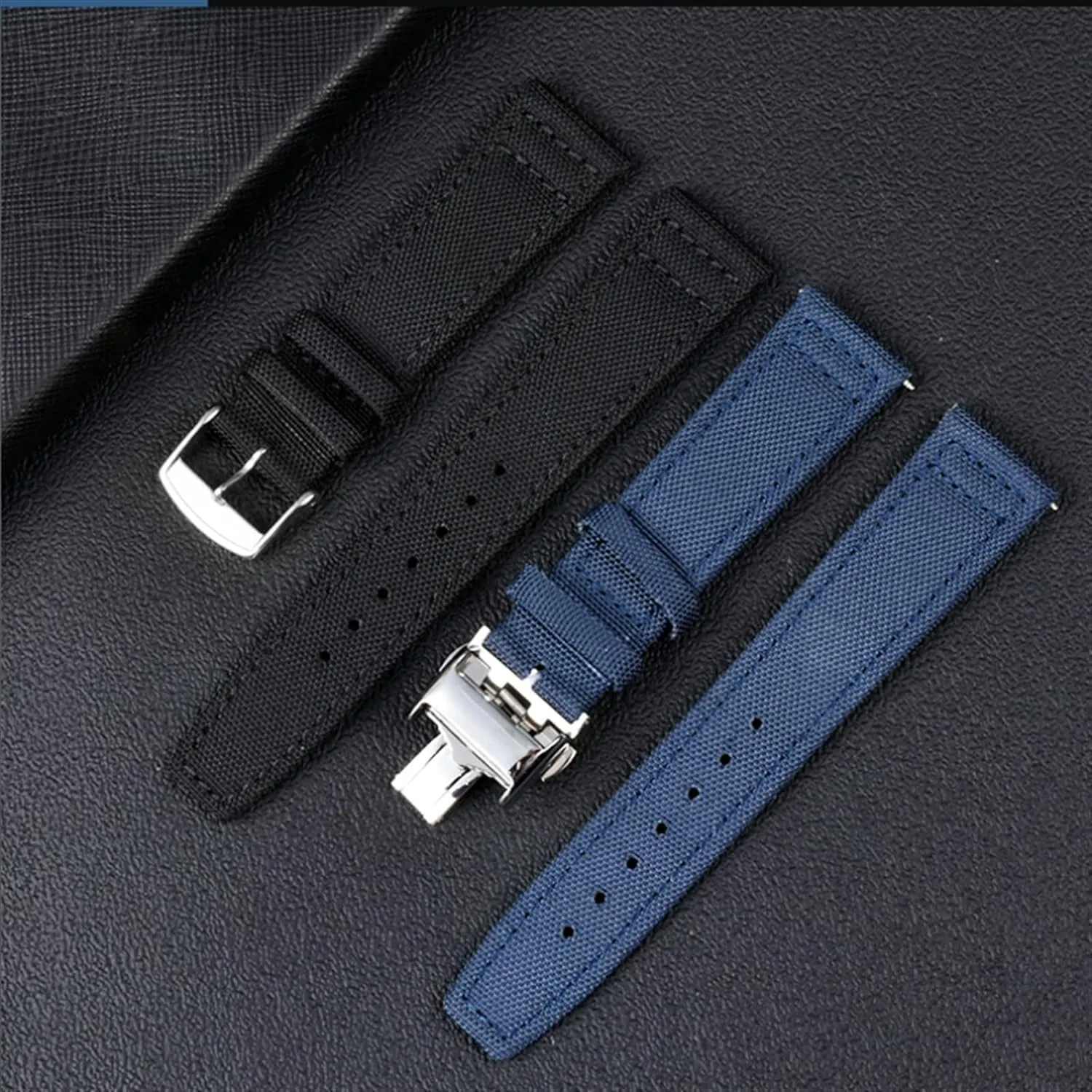 Sports Canvas Watchband For Longines Pioneer Series L3.810/L3.820 Watch Nylon Strap For Men Leather Bottom Accessories