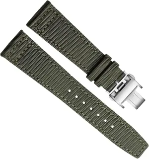 Sports Canvas Watchband For Longines Pioneer Series L3.810/L3.820 Watch Nylon Strap For Men Leather Bottom Accessories