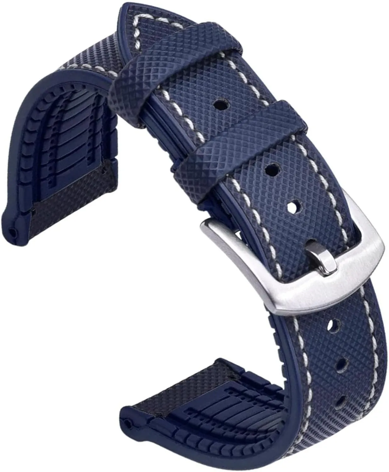 Sports Fluoro Rubber Leather Watch Strap Bracelet Quick Release Watchbands Diving Waterproof Watch Replacement Band