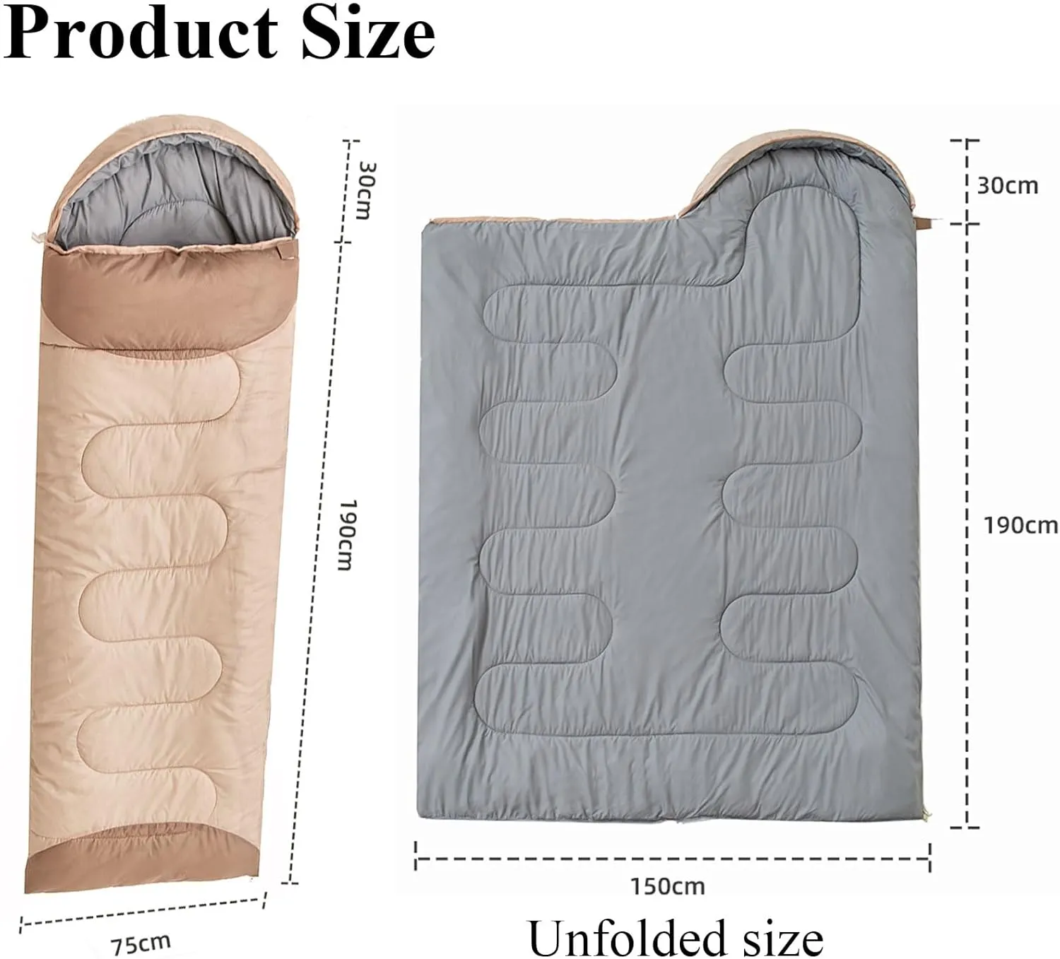 Spring Season Sleeping Bag, Lightweight & Waterproof Sleeping Bags for Adults and Kids, Ideal for Camping, Backpacking, and Hiking, Indoor and Outdoor Use