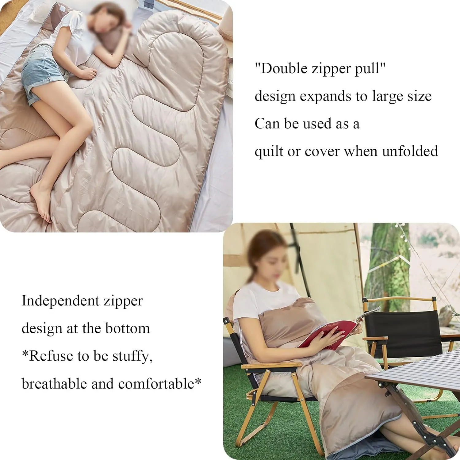 Spring Season Sleeping Bag, Lightweight & Waterproof Sleeping Bags for Adults and Kids, Ideal for Camping, Backpacking, and Hiking, Indoor and Outdoor Use