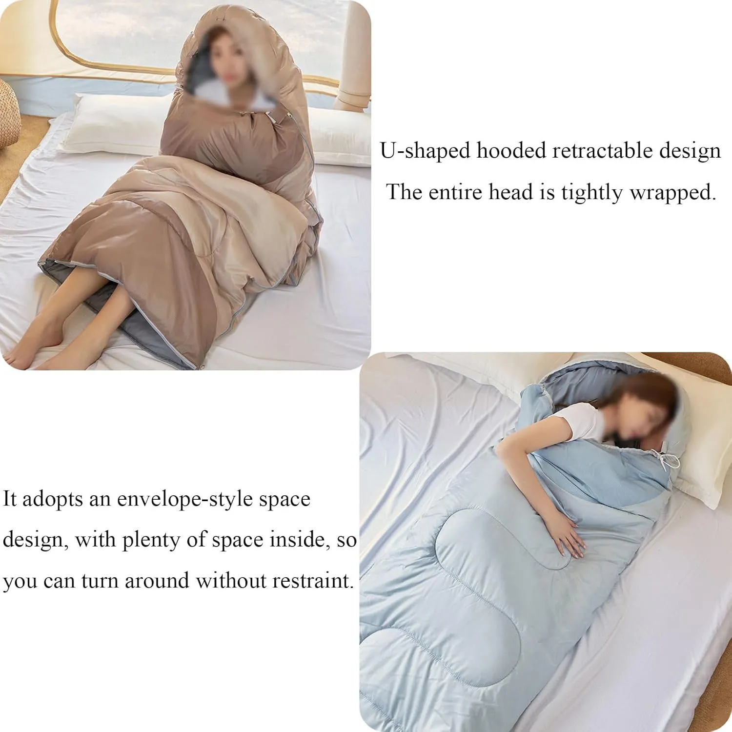 Spring Season Sleeping Bag, Lightweight & Waterproof Sleeping Bags for Adults and Kids, Ideal for Camping, Backpacking, and Hiking, Indoor and Outdoor Use