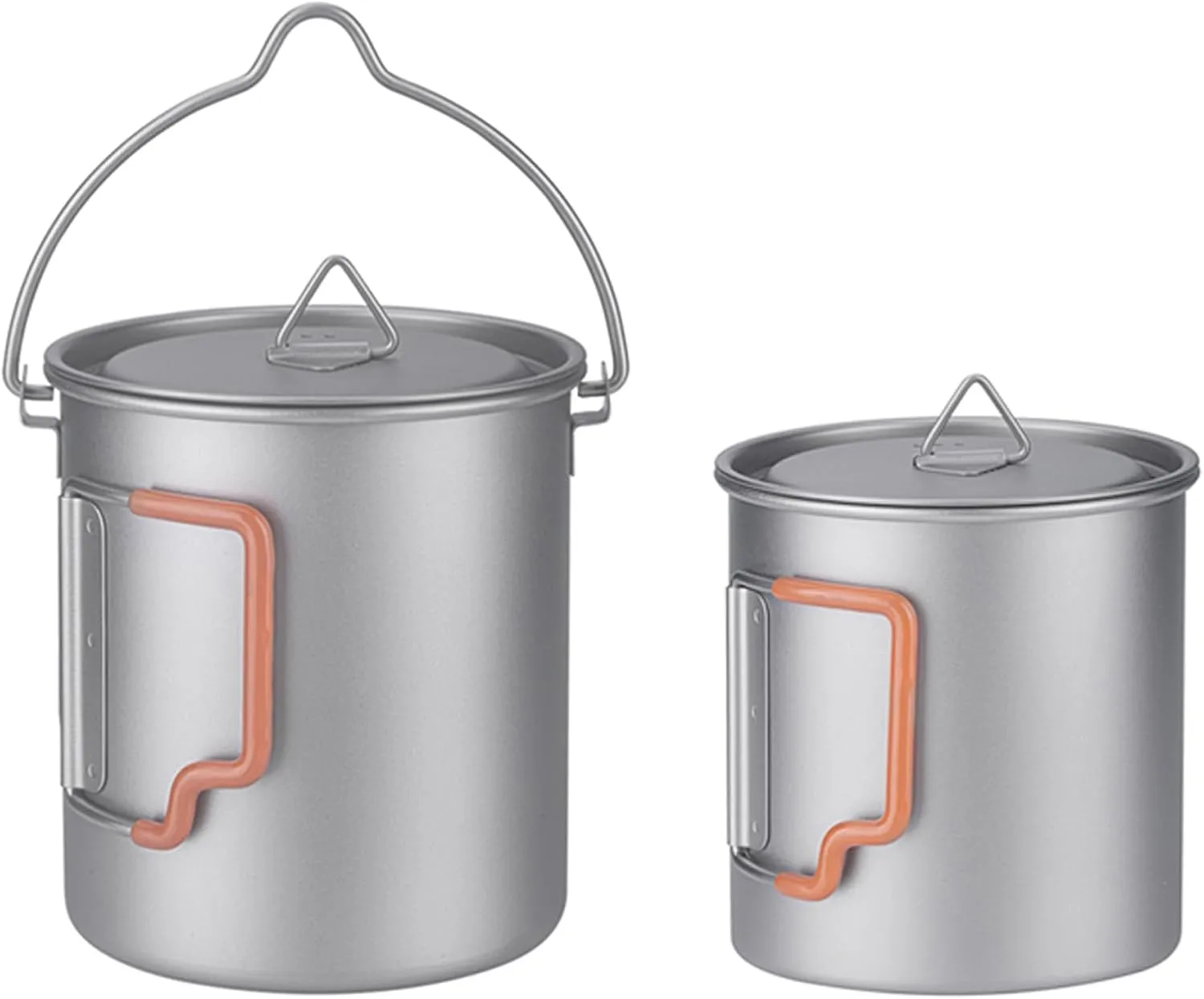 Stackable Mugs Camping Cups Titanium Travel Cups Foldable Handle Portable Outdoor Camping and Travel Cups